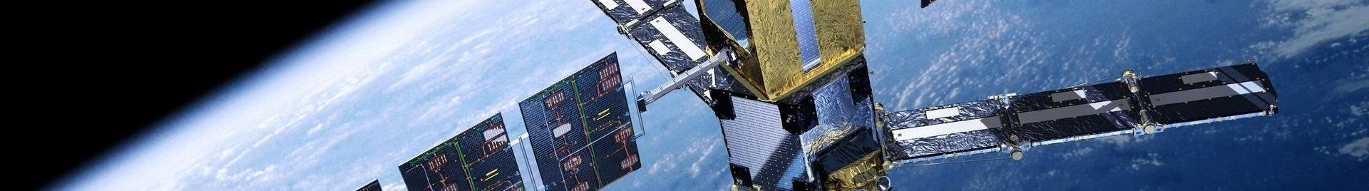 a satellite orbiting earth