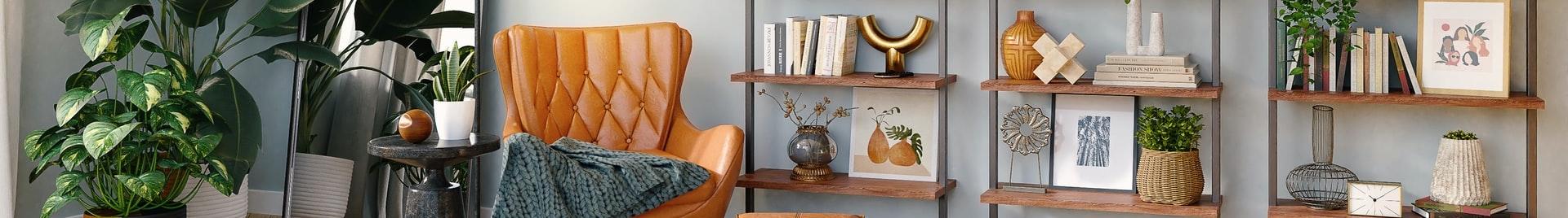 a photo of a room with design furniture